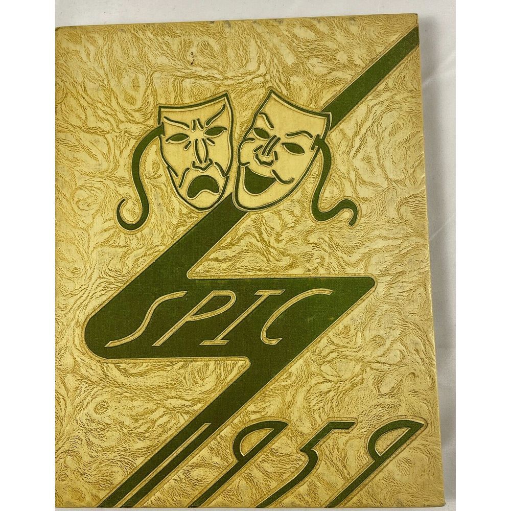 Owosso High School 1959 Yearbook  SPIC Annual Michigan Only 2 autographs Vintage